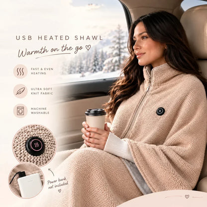 🔥50 % DE RÉDUCTION ! ❄️ Restez au chaud tout l'hiver — Châle chauffant électrique portable