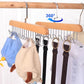 Cintre pour Ceintures en Bois pour Placard avec 8 Crochets
