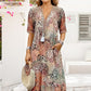 -50% Aujourd’hui 👗☀️ Robe d’Été Imprimée à Col V
