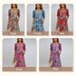 -50% Aujourd’hui 👗☀️ Robe d’Été Imprimée à Col V