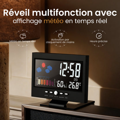 ✨⏰ Promotion du dernier jour 80% 🔥 Moniteur numérique de température et d'humidité à LED prévisions météo compteur à LED réveil