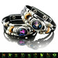 💥Offre de dernière minute – 50 % de réduction ☪️Bracelet en cuir avec signe du zodiaque, phosphorescent, pour hommes et femmes (6,9/8,1 pouces)♑️