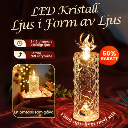 🕯️ 50 % DE RÉDUCTION EN CE MOMENT ! ✨ Lampes de table LED à cristaux - Lampes de table romantiques pour la nuit🎁