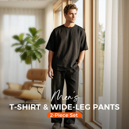 📢📢40 % DE RÉDUCTION !! ⏰Ensemble 2 pièces : t-shirt pour homme et pantalon large