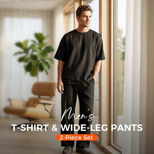 📢📢40 % DE RÉDUCTION !! ⏰Ensemble 2 pièces : t-shirt pour homme et pantalon large