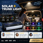 Éclairage LED du coffre de voiture à énergie solaire – Capteur automatique, sans fil, 6 couleurs, pour SUV et autres véhicules