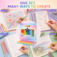 Crayons de couleur triangulaires effaçables, 50 couleurs, avec embouts effaceurs