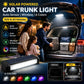 Éclairage LED du coffre de voiture à énergie solaire – Capteur automatique, sans fil, 6 couleurs, pour SUV et autres véhicules