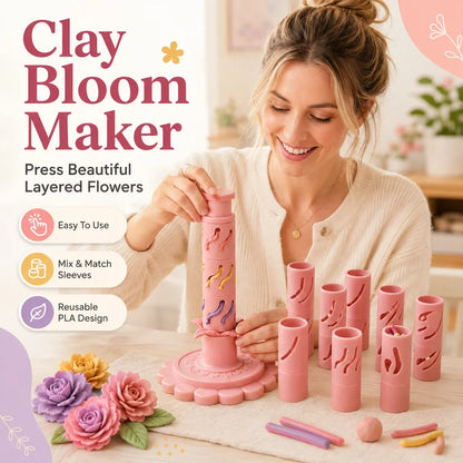 🌸 OFFRE À DURÉE LIMITÉE : 50 % DE RÉDUCTION ! ✨ Outil de modelage de fleurs en pâte à modeler – Modulaire, à pression, pour loisirs créatifs 🎨