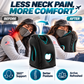 ✈️ Oreiller de voyage gonflable ergonomique à découpe creuse – revêtement floqué en PVC, gonflage rapide, avec sac de rangement ✨