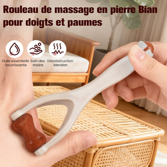 💥Rouleau de Massage en Pierre Bian pour Doigts et Paumes