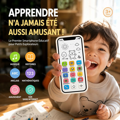📱 50 % DE RÉDUCTION – Smartphone éducatif pour enfants | Pédagogique, protège les yeux et idéal pour l'apprentissage ✨👶