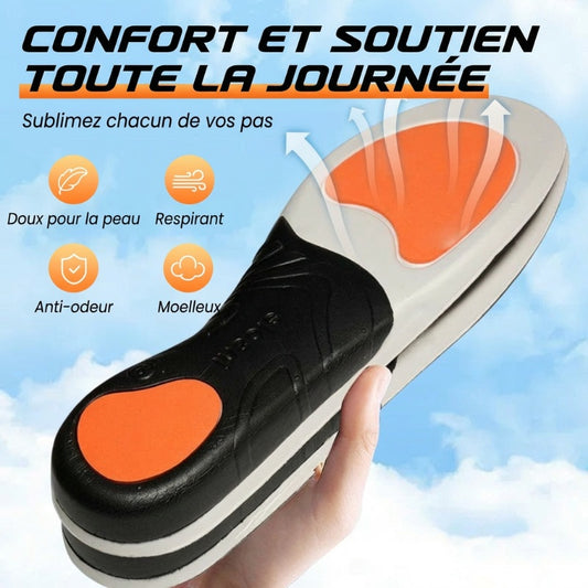 Semelles sport amortissantes avec soutien de la voûte plantaire