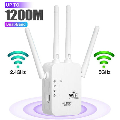 ⏳Offre spéciale à durée limitée⏰ 📶 Répéteur Wi-Fi double bande 1 200 Mbps – Couvre une surface de 10 000 pieds carrés et prend en charge 50 appareils 🏡