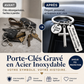 🎁 1 Acheté = 1 Offert ✝️ Porte-Clés Croix en Acier Inoxydable “Drive Safe”