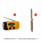 ⏳ Solar-Kurbelradio mit AM/FM-Empfang – 3-LED-Taschenlampe, USB-Notladefunktion und 600-mAh-Akku-Gcom