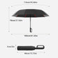 ☔50% OFF NOW! Automatic Folding Umbrella – Windproof Waterproof Compact Travel Umbrella with C-Shaped Hands-Free Hook Handle for Rain & Sun