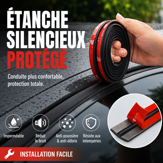 Bande d'étanchéité universelle pour voiture, imperméable et insonorisante (8 m / 315 pouces)