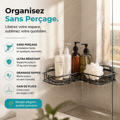 -50% Aujourd’hui 🚿✨ Étagère d’Angle Douche Sans Perçage