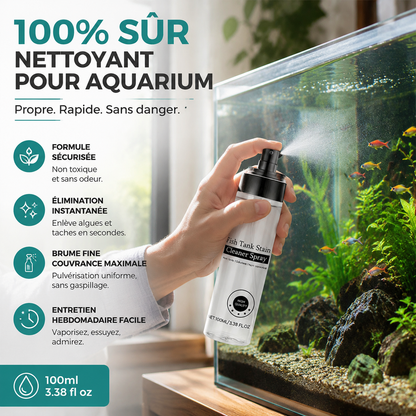 -50% Aujourd’hui 🐟✨ Spray Nettoyant Aquarium Sans Odeur