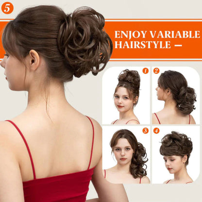 🌸 50 % DE RÉDUCTION EN CE MOMENT ! 🌸 Accessoire pour chignon à clip, à coiffer sur le côté de manière décoiffée