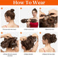 🌸 50 % DE RÉDUCTION EN CE MOMENT ! 🌸 Accessoire pour chignon à clip, à coiffer sur le côté de manière décoiffée