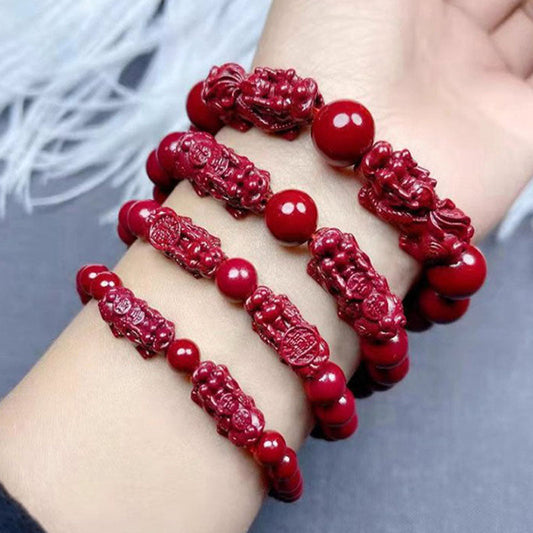 📿Amulet Prosperity Red Cinnabar Bracelet