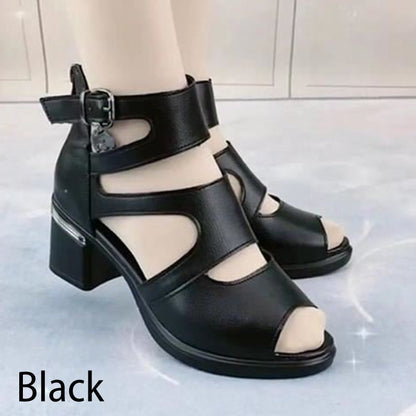 Women's Stylish Open-Toe Strappy Heeled Sandals