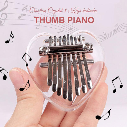 （🎅XMAS SALE）Croatian Crystal 8 Keys kalimba Thumb Piano✨(Buy 2 Get 10% Off，Buy 3 Get 20% Off)