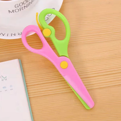 Anti-Pinch Plastic Preschool Training Scissors for Kids