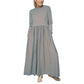Robe fluide en maille, longueur midi, à manches longues