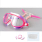 Lunettes de natation anti-buée pour enfants avec pince-nez et bouchons d'oreilles