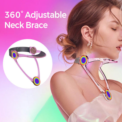 🥳 Minerve réglable à 360° – Soulage la douleur et les tensions, corrige la posture de la tête penchée vers l'avant. Mousse respirante, taille universelle. Idéale pour le bureau et les voyages ! 🧠✨