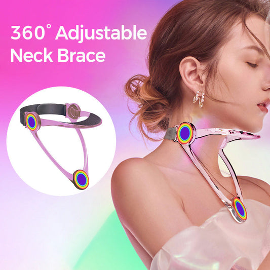 🥳 Minerve réglable à 360° – Soulage la douleur et les tensions, corrige la posture de la tête penchée vers l'avant. Mousse respirante, taille universelle. Idéale pour le bureau et les voyages ! 🧠✨
