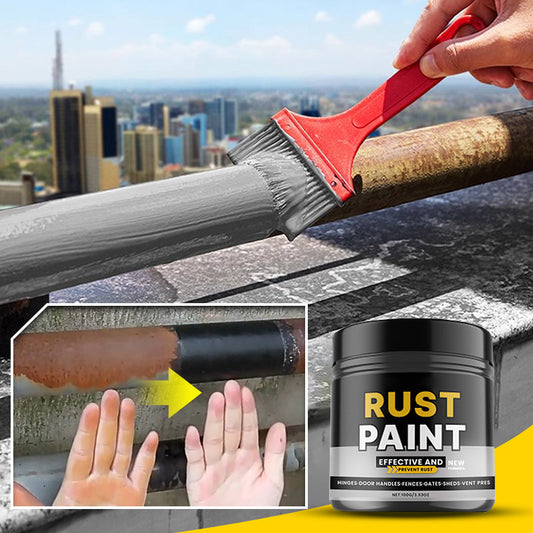 🔥VENTE CHAUDE🔥Peinture antirouille grise imperméable, résistante aux UV et à l'usure avec pinceau
