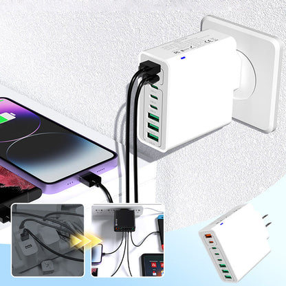 💎 50 % DE RÉDUCTION ! 💎 Chargeur ultra-rapide de 150 W à ports multiples – 8 ports USB, recharge simultanée et protection intelligente