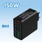 💎 50 % DE RÉDUCTION ! 💎 Chargeur ultra-rapide de 150 W à ports multiples – 8 ports USB, recharge simultanée et protection intelligente