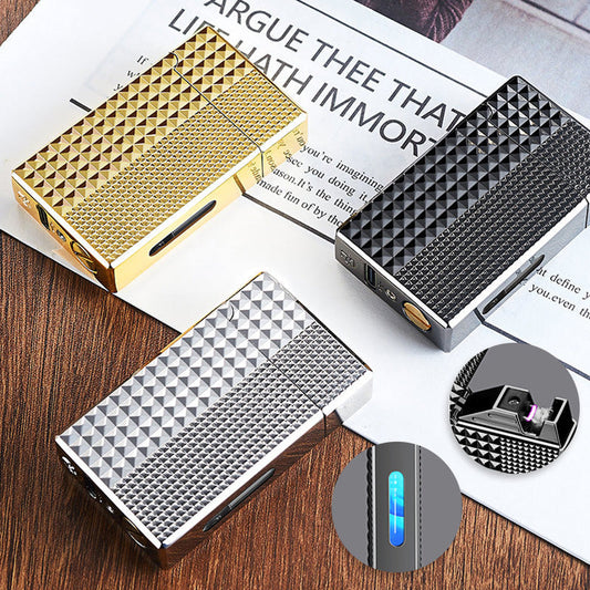🎁50% de réduction pour une durée limitée⏳Briquet électrique hybride coupe - vent à huile à commande vocale intelligente Black Tech