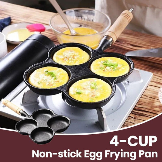 Poêle à œufs antiadhésive en fonte de 4/5 tasses
