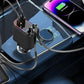 Chargeur de voiture avec éclairage ambiant Purple Star Top 120 W et câble rétractable