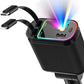 Chargeur de voiture avec éclairage ambiant Purple Star Top 120 W et câble rétractable