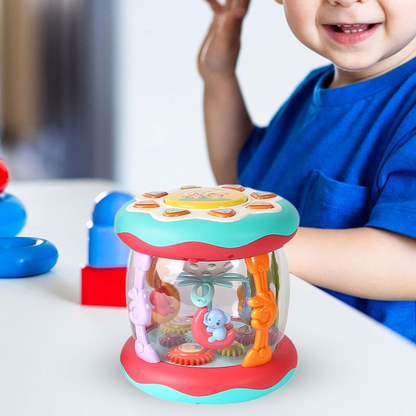 Jouet musical lumineux rotatif avec projection océanique