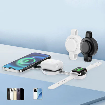 Chargeur sans fil magnétique pliable 3 en 1