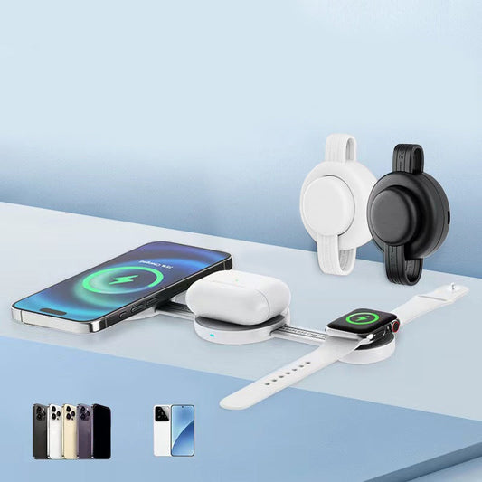 Chargeur sans fil magnétique pliable 3 en 1