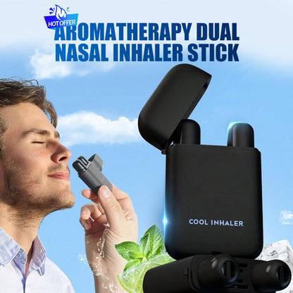 Inhalateur nasal double bâtonnet d'aromathérapie