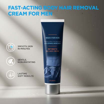 ✨ Crème Dépilatoire Homme à Action Rapide – Peau Lisse, Sans Irritation 🧴🌿