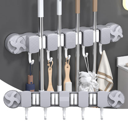 🔥Support de balai à ventouse sans perçage pour salle de bain