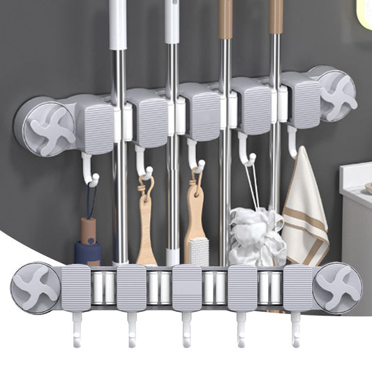 🔥Support de balai à ventouse sans perçage pour salle de bain