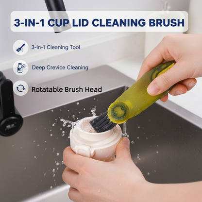 ✨Achetez-en 1, obtenez-en 1 gratuit-Brosse de nettoyage 3 en 1 pour couvercles de tasses