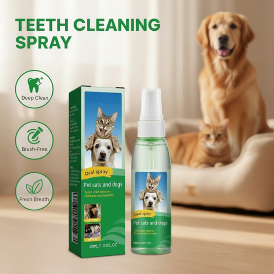 ⚡ Spray nettoyant efficace pour les dents des chats et des chiens – Élimine en douceur la plaque dentaire, rafraîchit l'haleine, ne nécessite pas de brossage 🦷